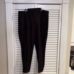 Liverpool black and burgundy check pants